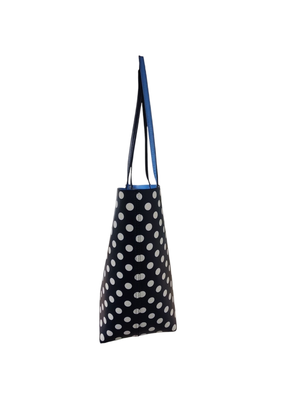 kate spade Navy and White Polka Dot Tote with Blue Interior - Picture 3 of 8